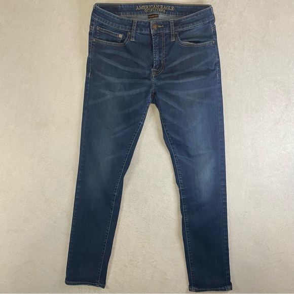 American Eagle Blue Denim Jeans - Extreme Flex Skinny 32x30 - Picture 1 of 7